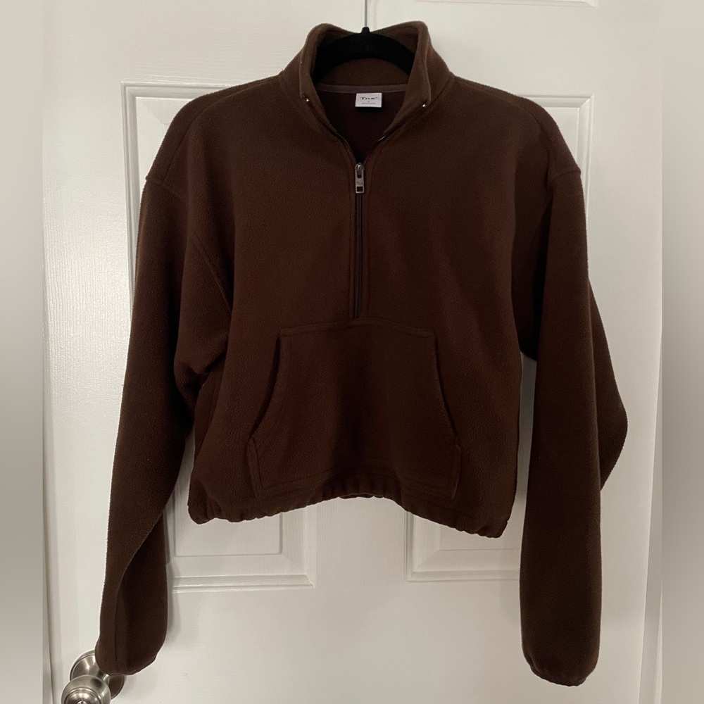 Aritzia Cropped Half Zip sz Small